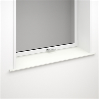 Valkoinen ikkunalauta kompaktilaminaatista, 10 mm, valkoinen ydin 3096